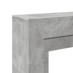 vidaXL Accesorios Para Hornos De Leña Y Chimeneas-Borde de chimenea madera ingeniería gris hormigón 100x30x87,5cm