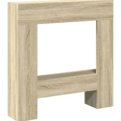 vidaXL Borde de chimenea madera ingeniería 81x18x82 cm Roble Sonoma Online