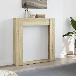 vidaXL Borde de chimenea madera ingeniería 100x20x100 cm Roble Sonoma Sale