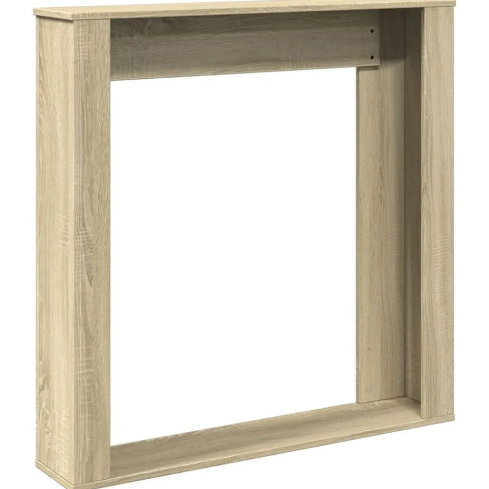 vidaXL Borde de chimenea madera ingeniería 100x20x100 cm Roble Sonoma Sale