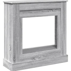 vidaXL Borde de chimenea madera ingeniería 90x30x90 cm Gris sonoma Sale