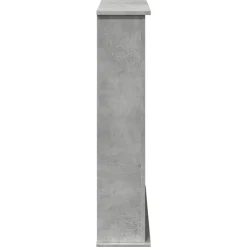 vidaXL Accesorios Para Hornos De Leña Y Chimeneas-Borde de chimenea madera ingeniería gris hormigón 75x20x87,5 cm