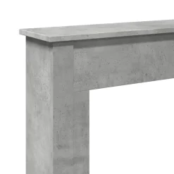 vidaXL Accesorios Para Hornos De Leña Y Chimeneas-Borde de chimenea madera ingeniería gris hormigón 75x20x87,5 cm