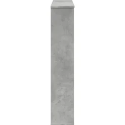 vidaXL Accesorios Para Hornos De Leña Y Chimeneas-Borde de chimenea madera ingeniería gris hormigón 100x20x100 cm