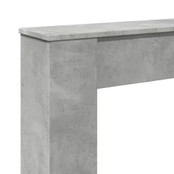 vidaXL Accesorios Para Hornos De Leña Y Chimeneas-Borde de chimenea madera ingeniería gris hormigón 100x20x100 cm
