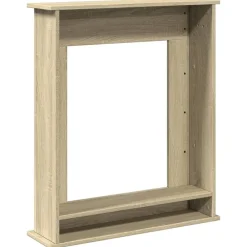 vidaXL Accesorios Para Hornos De Leña Y Chimeneas-Borde de chimenea madera ingeniería 75x20x87,5 cm
