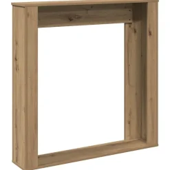 vidaXL Borde de chimenea madera ingeniería 100x20x100 cm Roble artisan Outlet