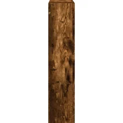 vidaXL Borde de chimenea madera ingeniería 81x18x82 cm Roble ahumado Clearance