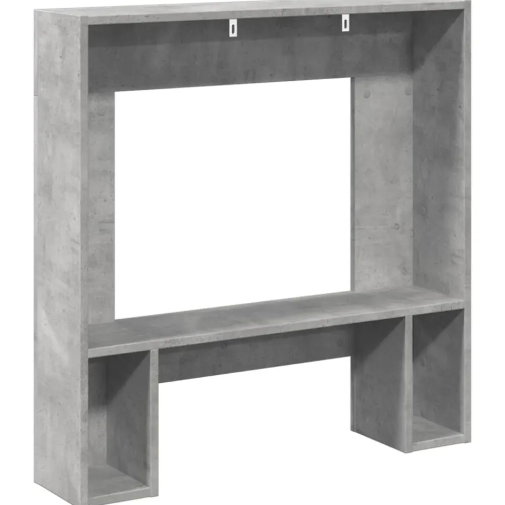 vidaXL Borde de chimenea madera ingeniería gris hormigón 81x18x82 cm Gris hormigón Online