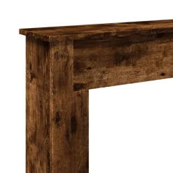 vidaXL Borde de chimenea madera ingeniería 75x20x87,5 cm Roble ahumado Hot