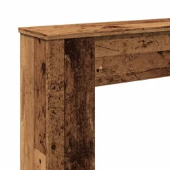 vidaXL Accesorios Para Hornos De Leña Y Chimeneas-Borde de chimenea madera ingeniería envejecida 100x20x100 cm