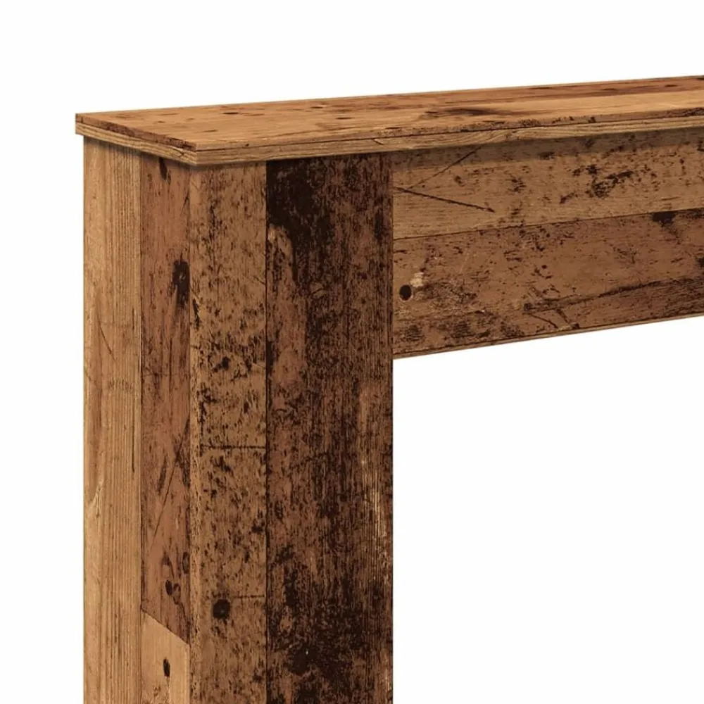 vidaXL Accesorios Para Hornos De Leña Y Chimeneas-Borde de chimenea madera ingeniería envejecida 100x20x100 cm