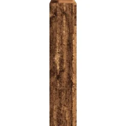 vidaXL Accesorios Para Hornos De Leña Y Chimeneas-Borde de chimenea madera ingeniería envejecida 81x18x82 cm