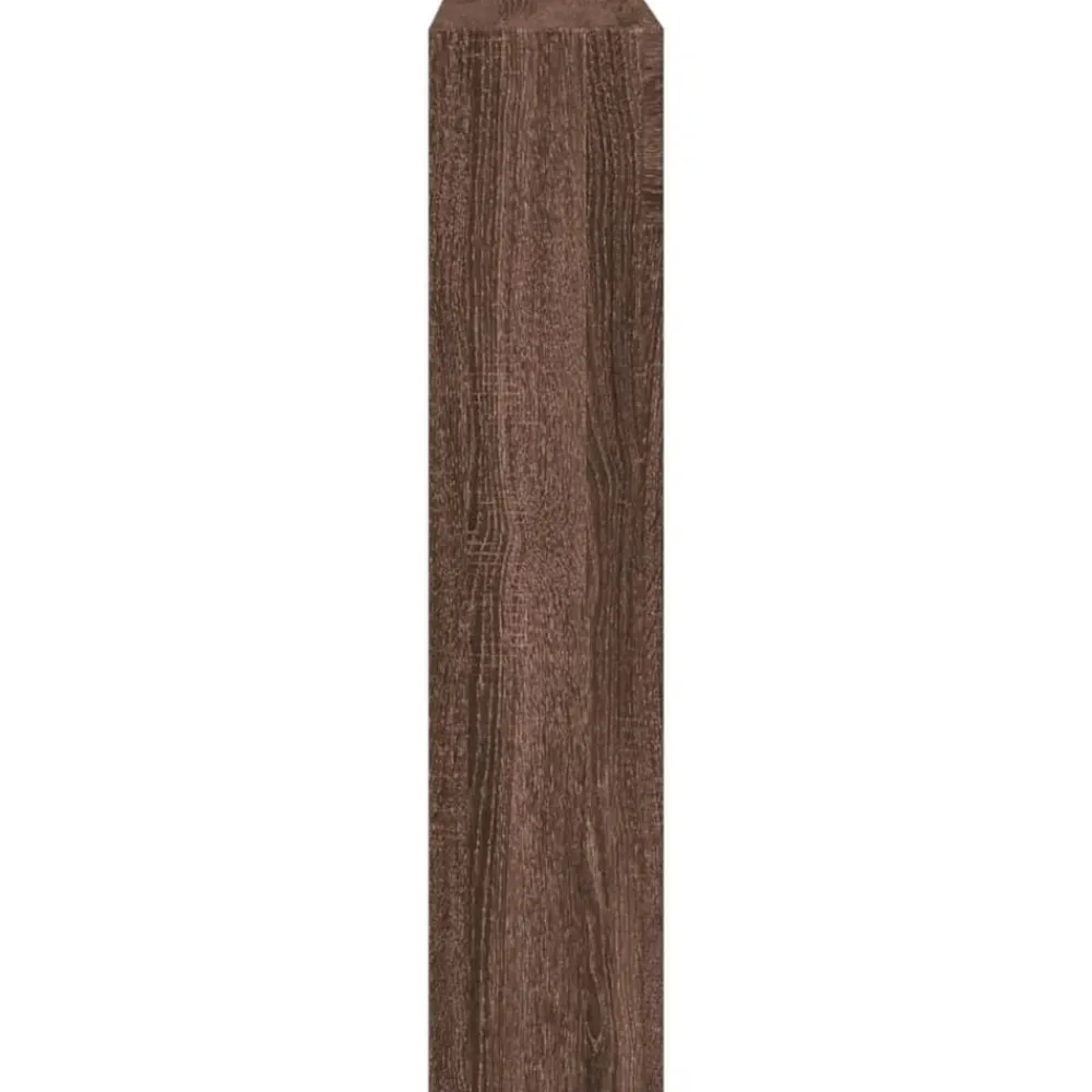 vidaXL Borde de chimenea madera ingeniería marrón roble 81x18x82 cm Marrón roble Clearance
