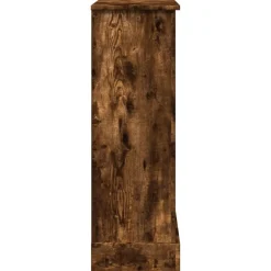 vidaXL Borde de chimenea madera ingeniería 90x30x90 cm Roble ahumado Clearance