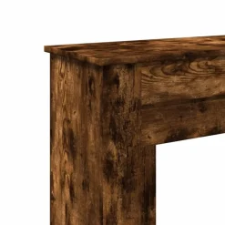 vidaXL Borde de chimenea madera ingeniería 90x30x90 cm Roble ahumado Clearance