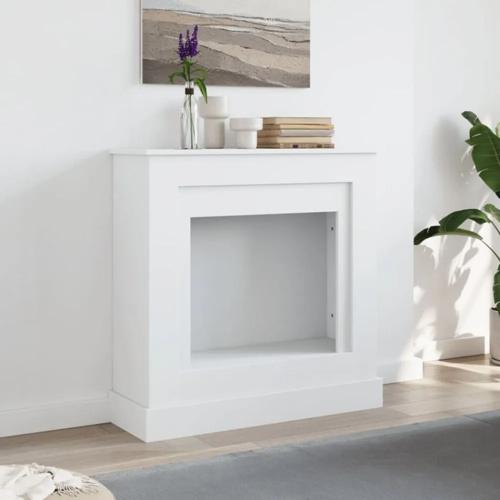 vidaXL Accesorios Para Hornos De Leña Y Chimeneas-Borde de chimenea madera de ingeniería 90x30x90 cm
