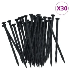 vidaXL Vallas De Jardín-Borde de césped flexible con 30 estacas 10 m 5 cm
