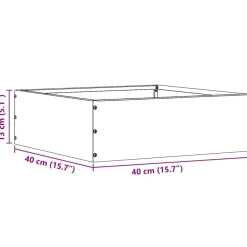 vidaXL Borde de Césped Oxidado 40 x 40 x 13 cm Acero autopatinable Acero oxidado Discount