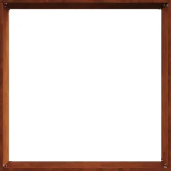 vidaXL Borde de Césped Oxidado 40 x 40 x 13 cm Acero autopatinable Acero oxidado Discount