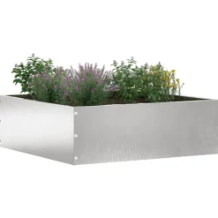 vidaXL Vallas De Jardín-Borde de Césped Plateado 40 x 40 x 13 cm