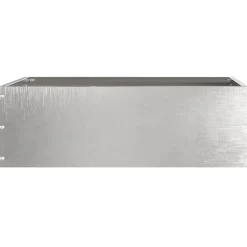 vidaXL Vallas De Jardín-Borde de Césped Plateado 40 x 40 x 13 cm
