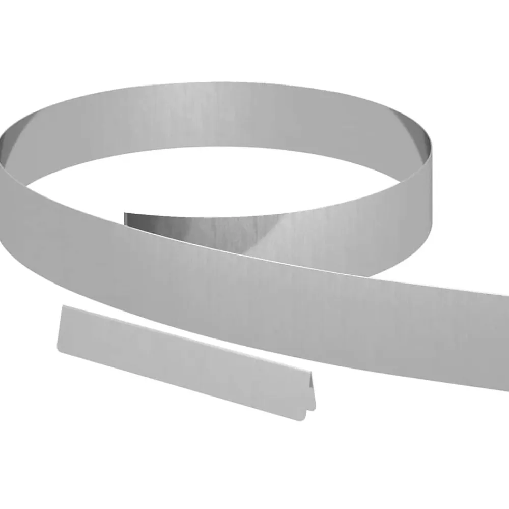 vidaXL Borde de Césped Plateado 450 x 0.05 x 15 cm Acero galvanizado Outlet
