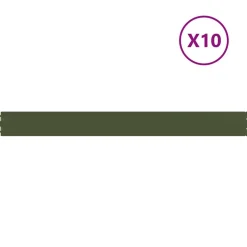 vidaXL Vallas De Jardín-Bordes césped 10 uds acero laminado frío 10x103 cm
