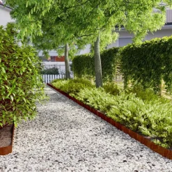 vidaXL Vallas De Jardín-Bordes de césped acero corten flexible 10 piezas 10x103 cm