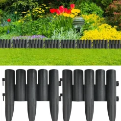 vidaXL Bordes de jardín 36 unidades PP gris 10 m Antracita Online