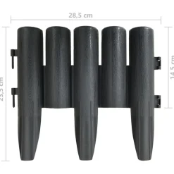 vidaXL Bordes de jardín 36 unidades PP gris 10 m Antracita Online