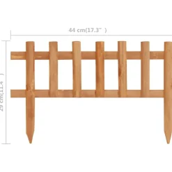 vidaXL Vallas De Jardín-Bordes de jardín 10 unidades madera de abeto 4,4 m
