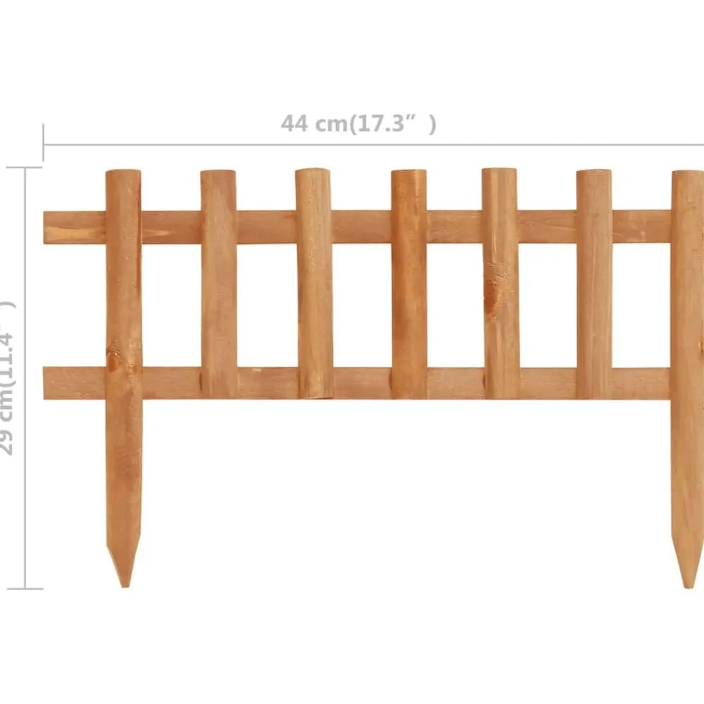 vidaXL Vallas De Jardín-Bordes de jardín 10 unidades madera de abeto 4,4 m