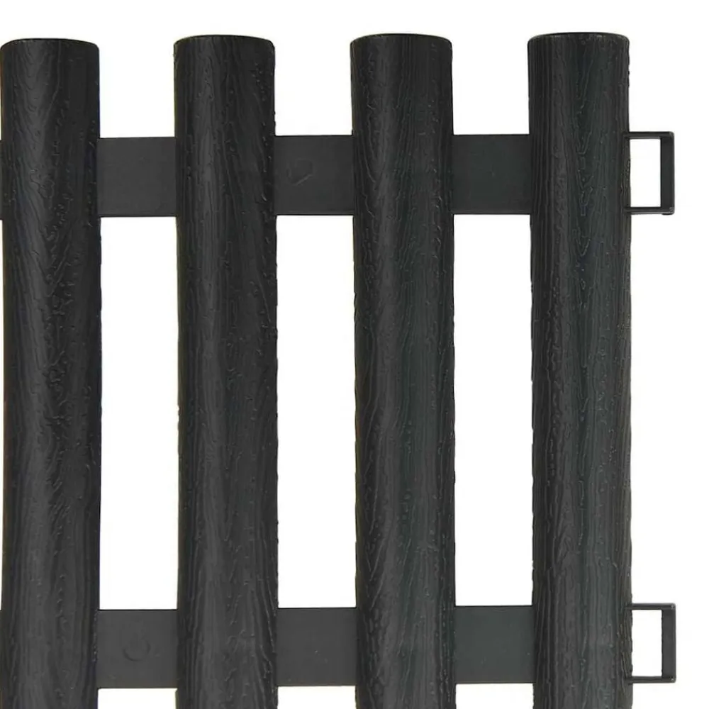 vidaXL Bordes de jardín 17 unidades PP 10 m Antracita New