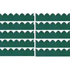 vidaXL Vallas De Jardín-Bordes de jardín 10 unidades PP verde 65x15 cm