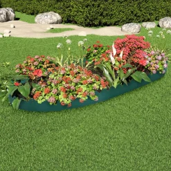 vidaXL Vallas De Jardín-Bordes de jardín 10 unidades PP verde 65x15 cm