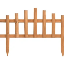 vidaXL Bordes de jardín 10 unidades madera de abeto 4,4 m Marr&oacute;n