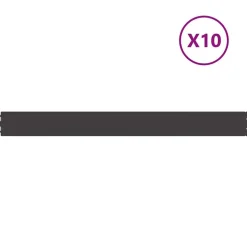 vidaXL Vallas De Jardín-Bordes para césped 10 uds acero laminado frío 10x103 cm