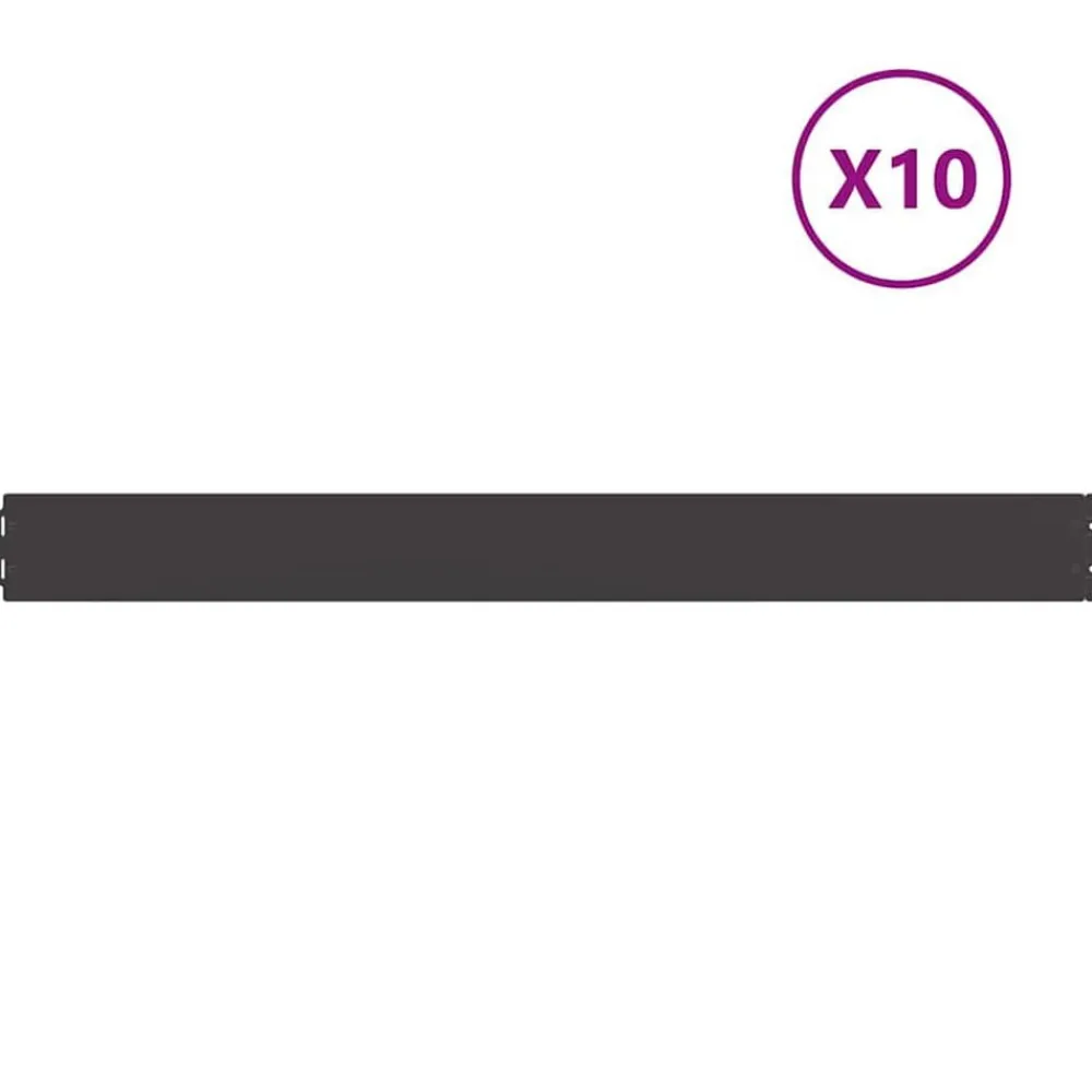 vidaXL Vallas De Jardín-Bordes para césped 10 uds acero laminado frío 10x103 cm