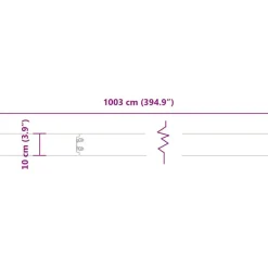 vidaXL Vallas De Jardín-Bordes para césped 10 uds 10x103 cm