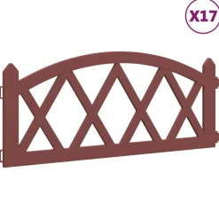 vidaXL Vallas De Jardín-Borduras de jardín 17 unidades PP 10 m