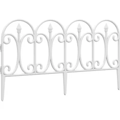 vidaXL Borduras de jardín 17 unidades PP 10 m Blanco Outlet