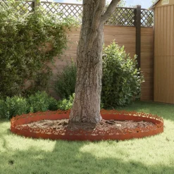 vidaXL Vallas De Jardín-Borduras para césped 10 pcs Oxidado 103 x 0,05 x 22 cm