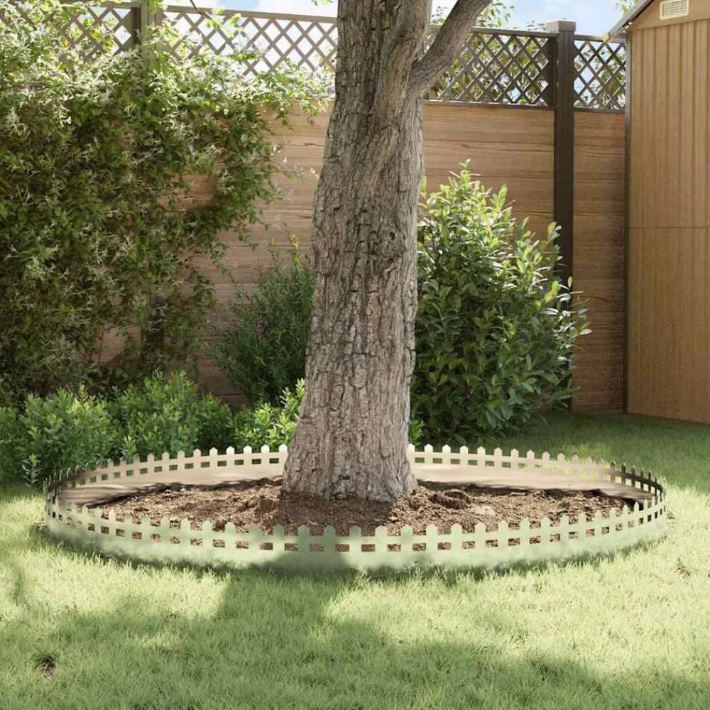 vidaXL Vallas De Jardín-Borduras para césped 10 pcs Plateado 103 x 0,05 x 22 cm