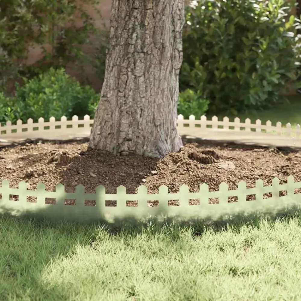 vidaXL Vallas De Jardín-Borduras para césped 10 pcs Plateado 103 x 0,05 x 22 cm