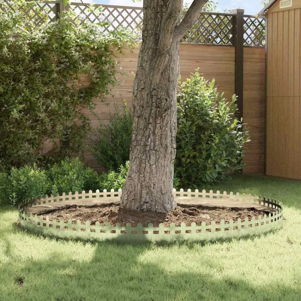 vidaXL Vallas De Jardín-Borduras para césped 10 pcs Plateado 103 x 0,05 x 22 cm