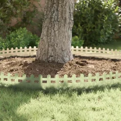 vidaXL Vallas De Jardín-Borduras para césped 10 pcs Plateado 103 x 0,05 x 22 cm