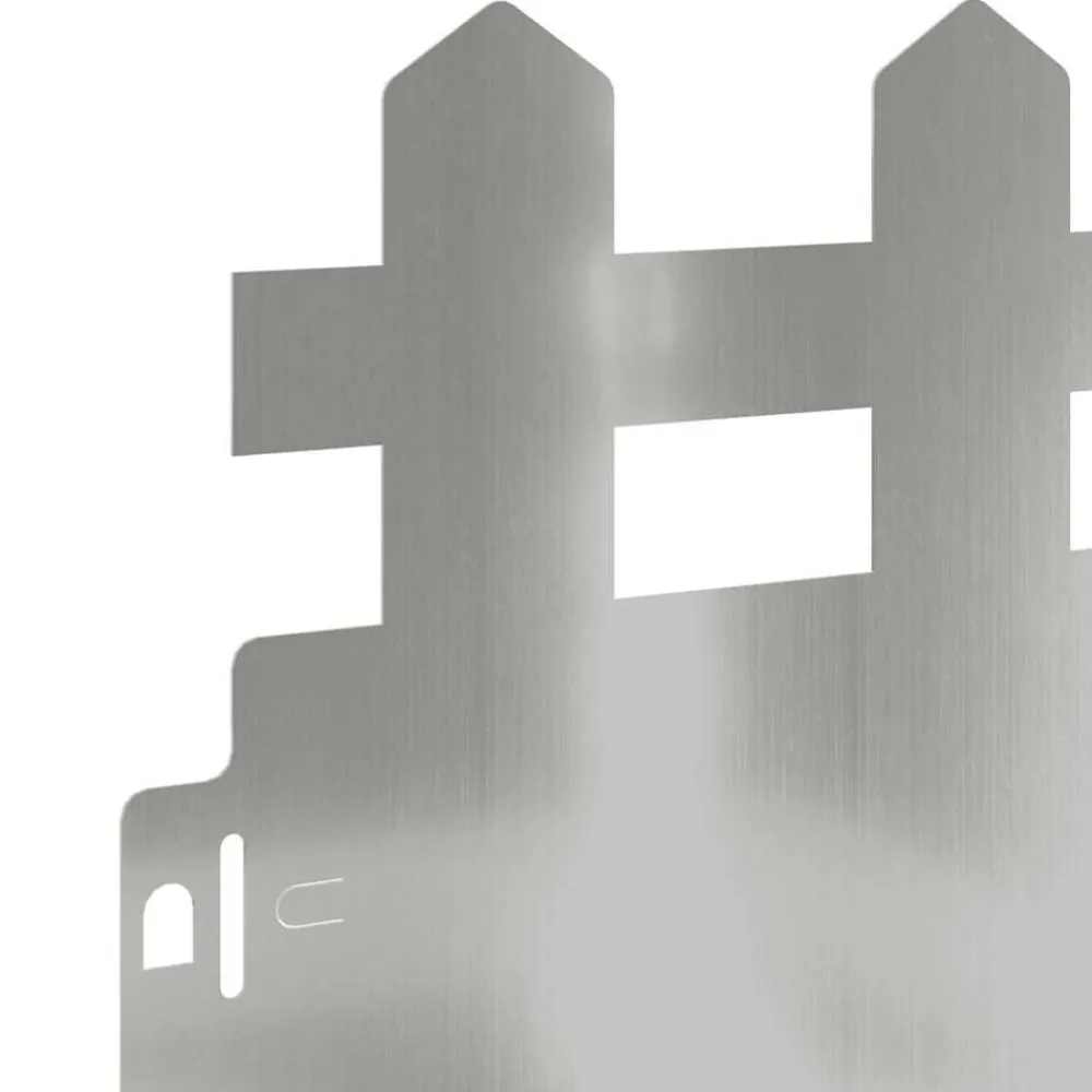 vidaXL Vallas De Jardín-Borduras para césped 10 pcs Plateado 103 x 0,05 x 22 cm