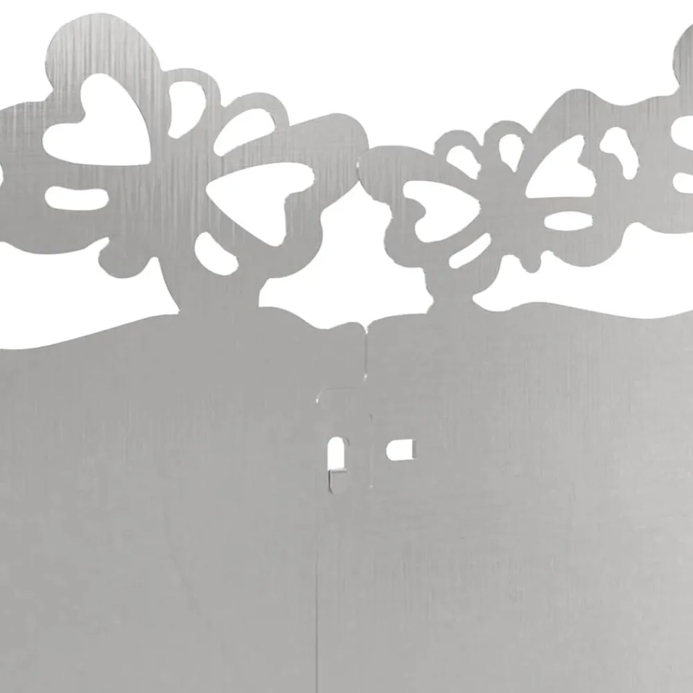 vidaXL Vallas De Jardín-Borduras para césped 10 pcs Plateado 103 x 0,05 x 22 cm