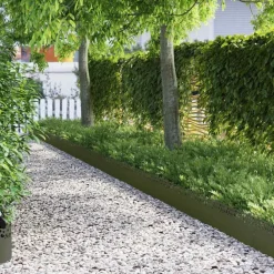 vidaXL Vallas De Jardín-Borduras para césped 10 pcs 103 x 0,05 x 22 cm